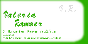 valeria rammer business card